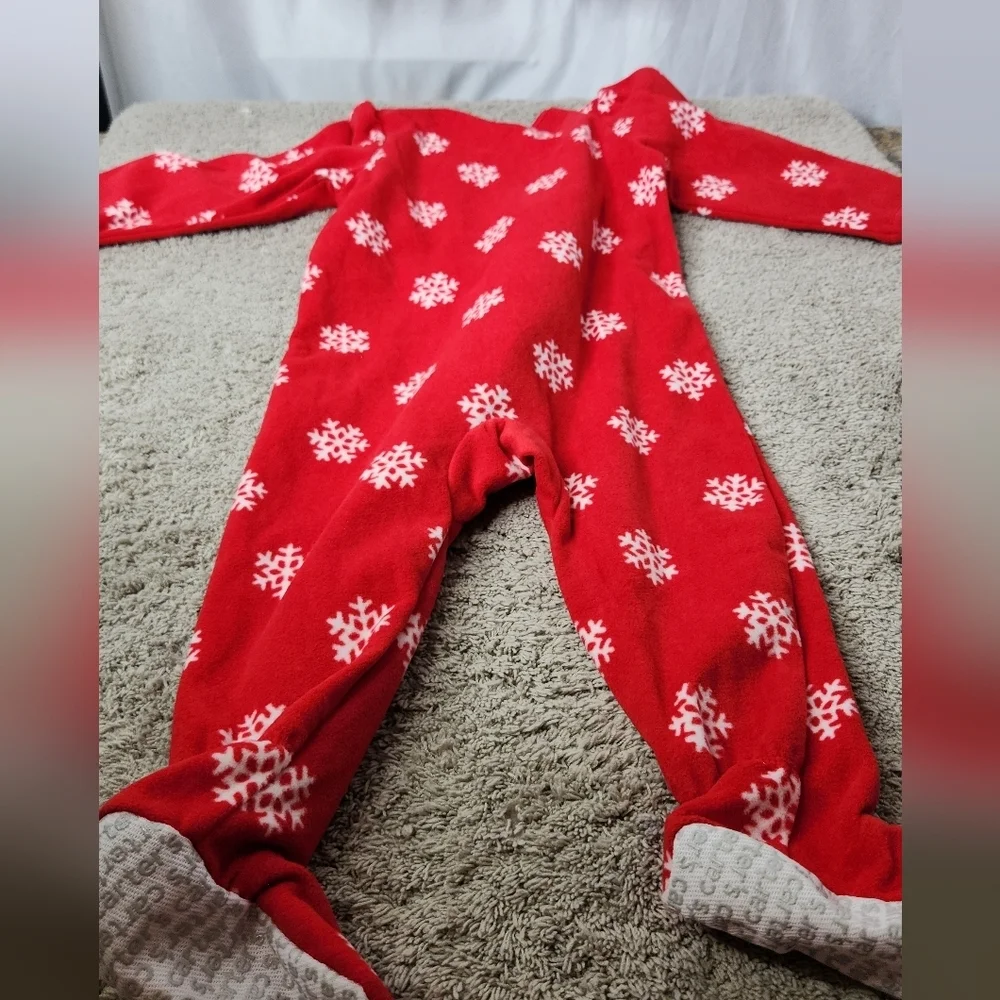 Carter's Just One You Toddler Long Sleeve Christmas Fleece Footed Pajama 18M